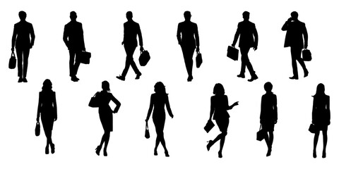 silhouettes of bussiness vector