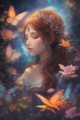 Fairycore Reverie A Ghostly Dance Amidst the Enchanted Glen Generative AI




