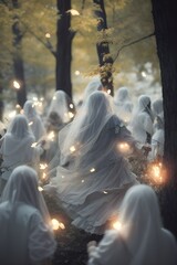 Fairy Folk Unveiled A Spectral Gathering in the Moonlit Meadow Generative AI




