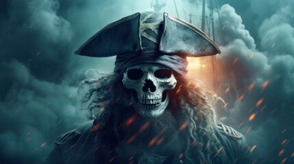 skeleton pirate - obrazy, fototapety, plakaty