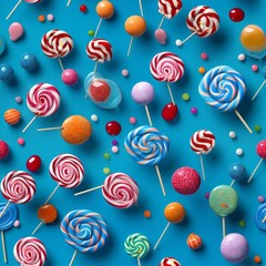 seamless pattern images of lollipops candies and sweets
