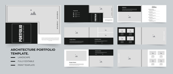Fototapeta na wymiar Architecture layout portfolio design modern and clean portfolio layout template