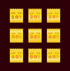 Discount banner collection. Vector for product promotion and marketing on Black Friday