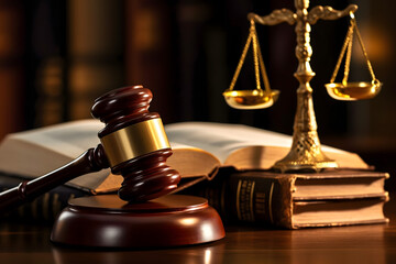 judge gavel and books, Law image