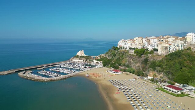 Sperlonga beaches and Torre Truglia tower in Italy