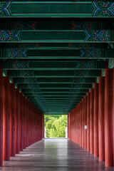 views of Woljeonggyo wooden bridge in gyoengju, south korea - obrazy, fototapety, plakaty