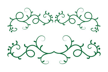 
Christmas Flourishes Swirls dividers lines Decorative Elements, Vintage Calligraphy Scroll Merry Christmas blue and red holly ornaments, Winter Holly headers lettering border page decor green Ornate 