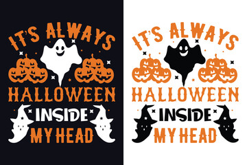 Halloween T-shirt Design. Witch, spooky, ghost vector illustration