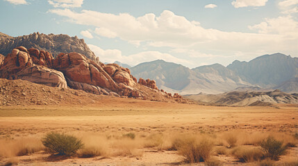 Redrock Nevada mountain - obrazy, fototapety, plakaty