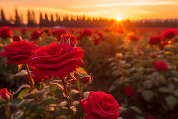 red rose in the garden