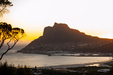 sunset in the mountains