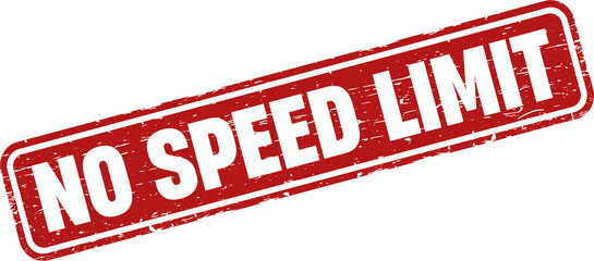 No speed limit square grunge stamp