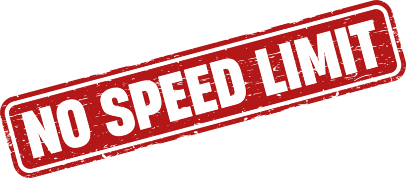 No speed limit square grunge stamp