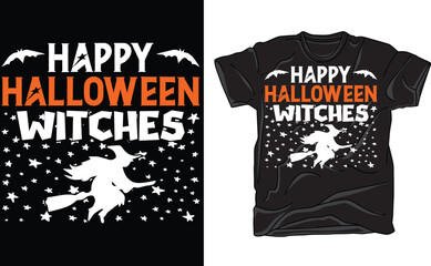 Fototapeta premium Happy Halloween Witches T-Shirt, Happy Halloween tshirt, Women's shirt, Witchy Vibes tee, Halloween Witch Shirt, Gift for Her