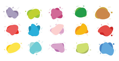 Organic blob shape. modern blotch shape. Organic amoeba blob shape abstract colorful vector illustration