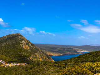 landscape with blue sky
