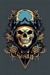 skull, tattoo, vector, head, illustration, art, design, halloween, evil, symbol, gothic, tribal, horror, 