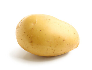 Raw potato isolated on white background