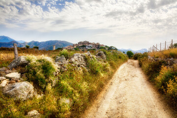 Afternoon at the Beautiful Medieval Village of Sant’Antonio on a Hilltop in the Balagne Region on Corsica