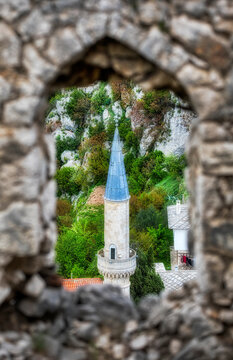 From the Historic Village of Pocitelj in Bosnia and Herzegovina, with the Minaret of the Sisman Ibrahim-immersed Mosque