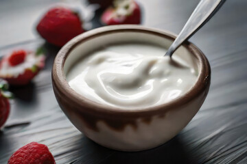yogurt with strawberry