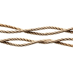 brown twisted Jute Rope on a transparent background