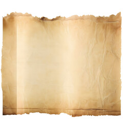 paper sheet parchment scroll on a transparent background