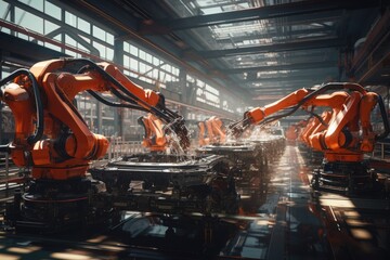 Smart factory solutions, boosting efficiency and productivity in industry 4.0, artificial intelligence in automotive design, revolution in vehicle technology, innovative high-tech, Generative AI.