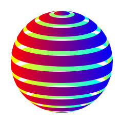 3d Pro Vector Design Illustrator. Gradient color, Round spiral ball logo. globe vector icon symbol designs with shape illustration Pro Vector. 3d vector design Aim goal achievement circles concept.