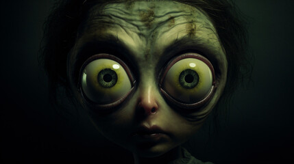 Zombie image with big eyes