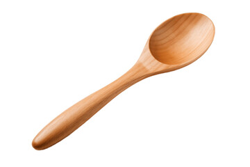 Wooden Spoon for Kitchen Isolated on a Transparent Background. Generative Ai