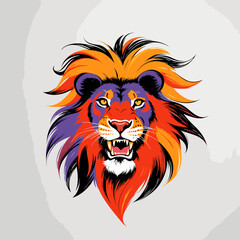 Vibrant Lion Vector Icon