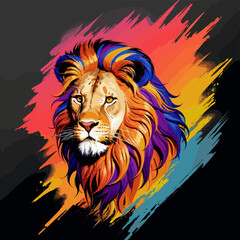 Vibrant Lion Vector Icon