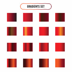 Vector set of maroon gradient color palette
