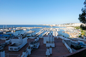 Marina and fishing port in the town of Blanes on the Catalan coast.