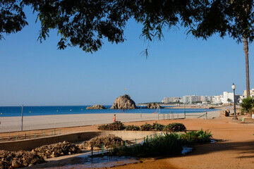 Blanes, a Mediterranean village in the province of Barcelona, at the beginning of the Catalan Costa...