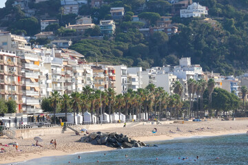 Blanes, a Mediterranean village in the province of Barcelona, at the beginning of the Catalan Costa...