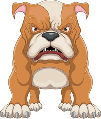 angry bulldog cartoon