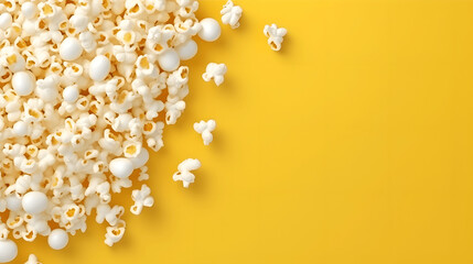 Realistic popcorn background