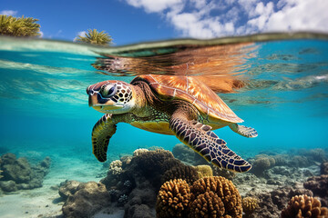 Ocean's Explorer: Turtle in the Sea