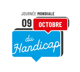 Fototapeta premium journée mondiale du handicap le 9 octobre