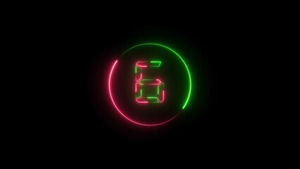 abstract glowing neon counting number illustration 4k 