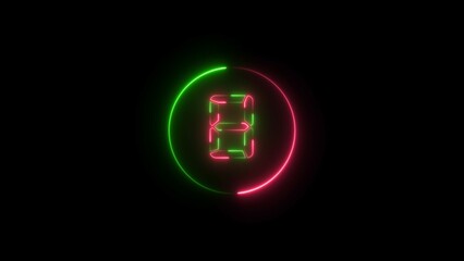 abstract glowing neon counting number illustration 4k 