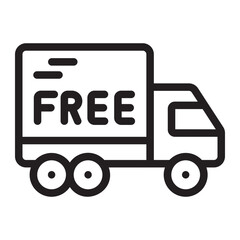 free delivery line icon