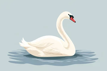 Foto op Plexiglas A cartoon graphic of a swan or duck © Tarun