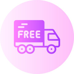 free delivery gradient icon