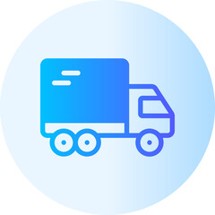 delivery truck gradient icon