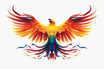 Phoenix icon or logo isolated on a white background