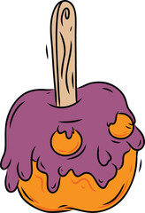 Halloween Pumpkin Candy Apple