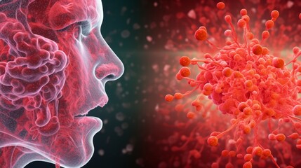 red cells flowing through vein